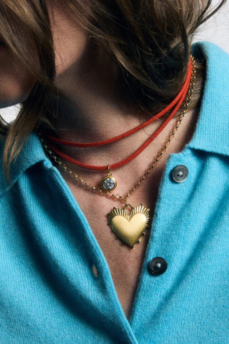 Coral Red Necklace Cord