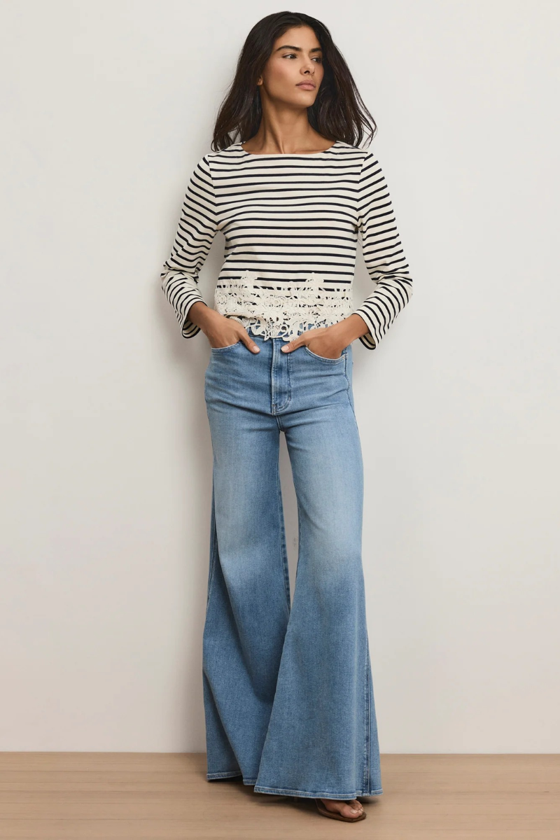 Hovey Striped Lace T-Shirt