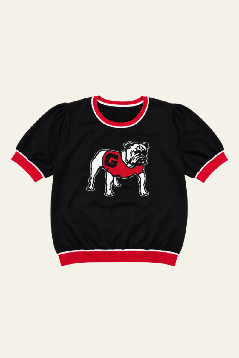 Georgia Bulldog Short Sleeve Sweater