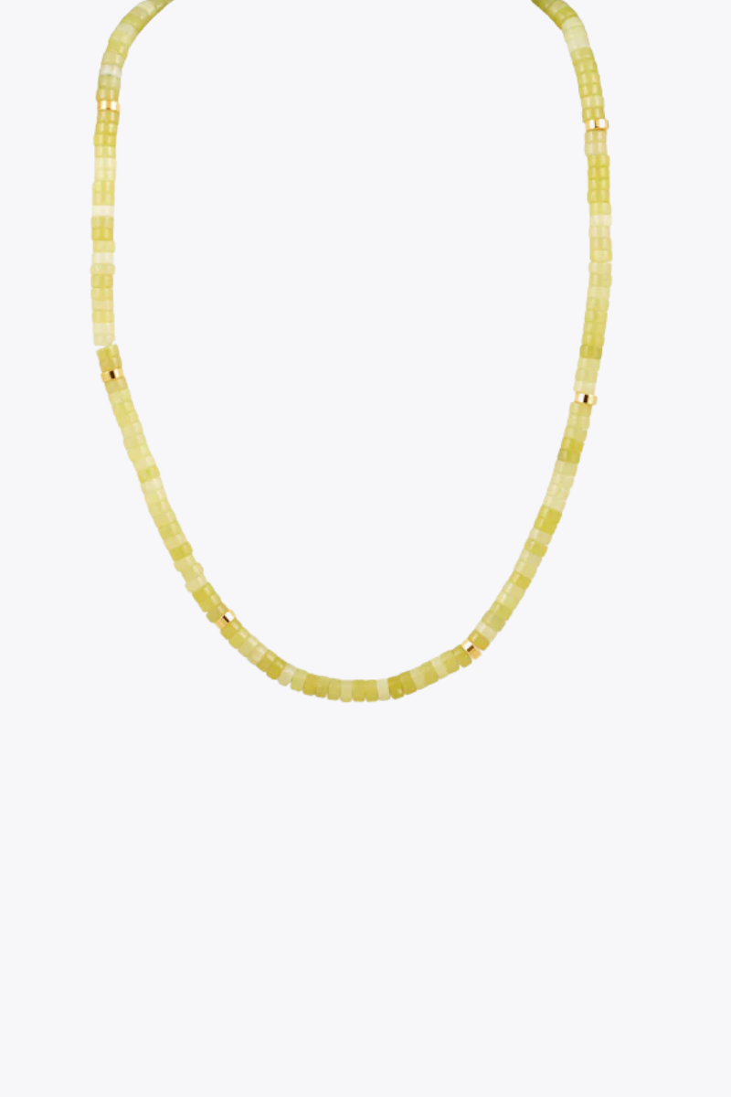 Isla Beaded Necklace Lime