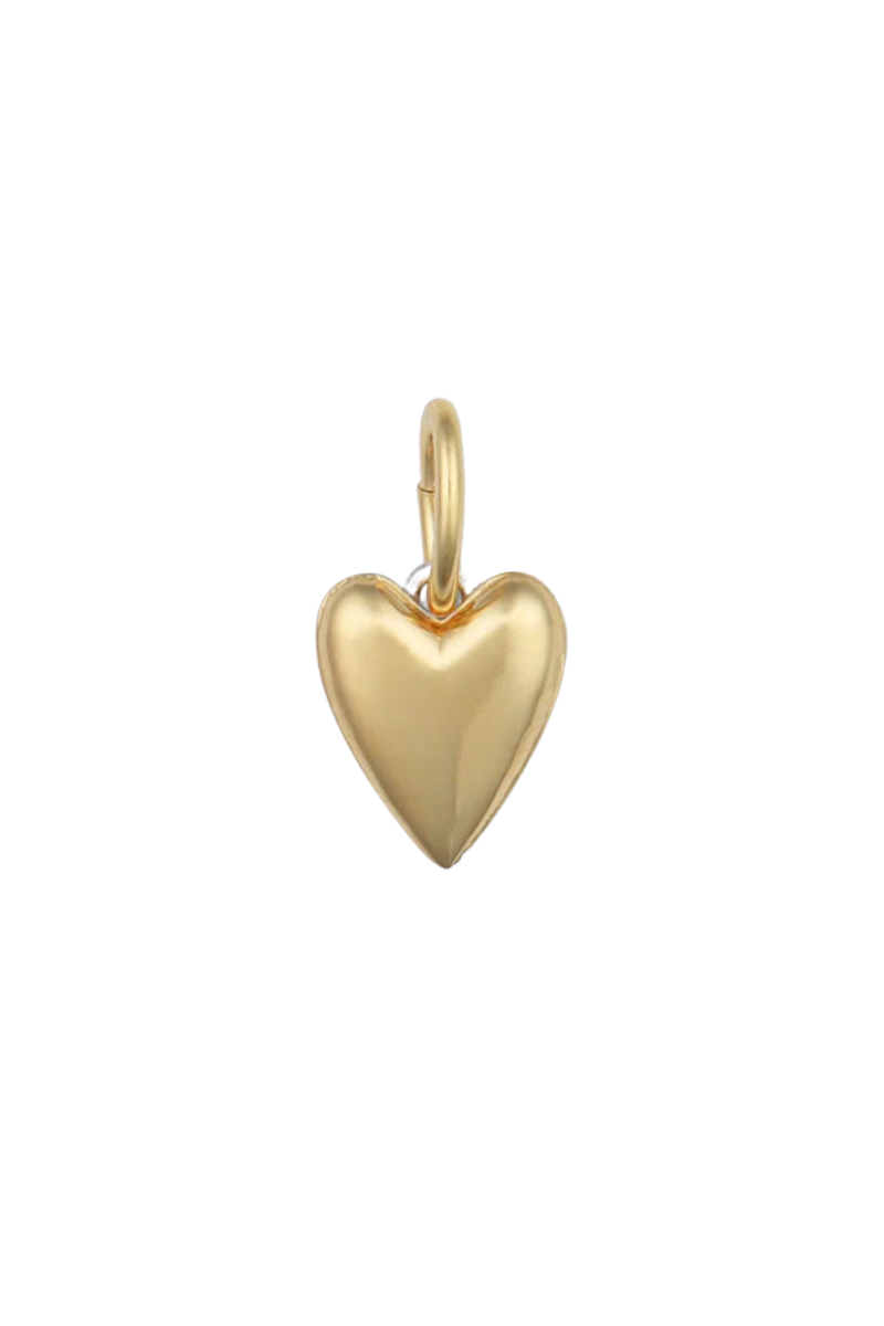 Two Toned Heart Charm - Gold