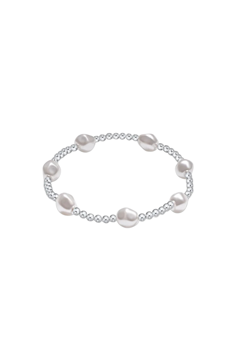 Admire Sterling 3mm Bead Bracelet - Pearl