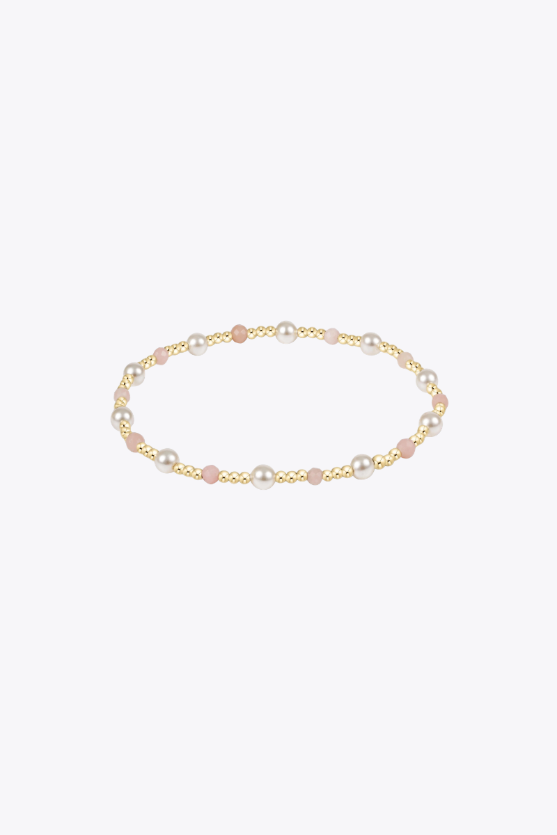 Pearl Sincerity 4mm Gem Bracelet - Pink Opal