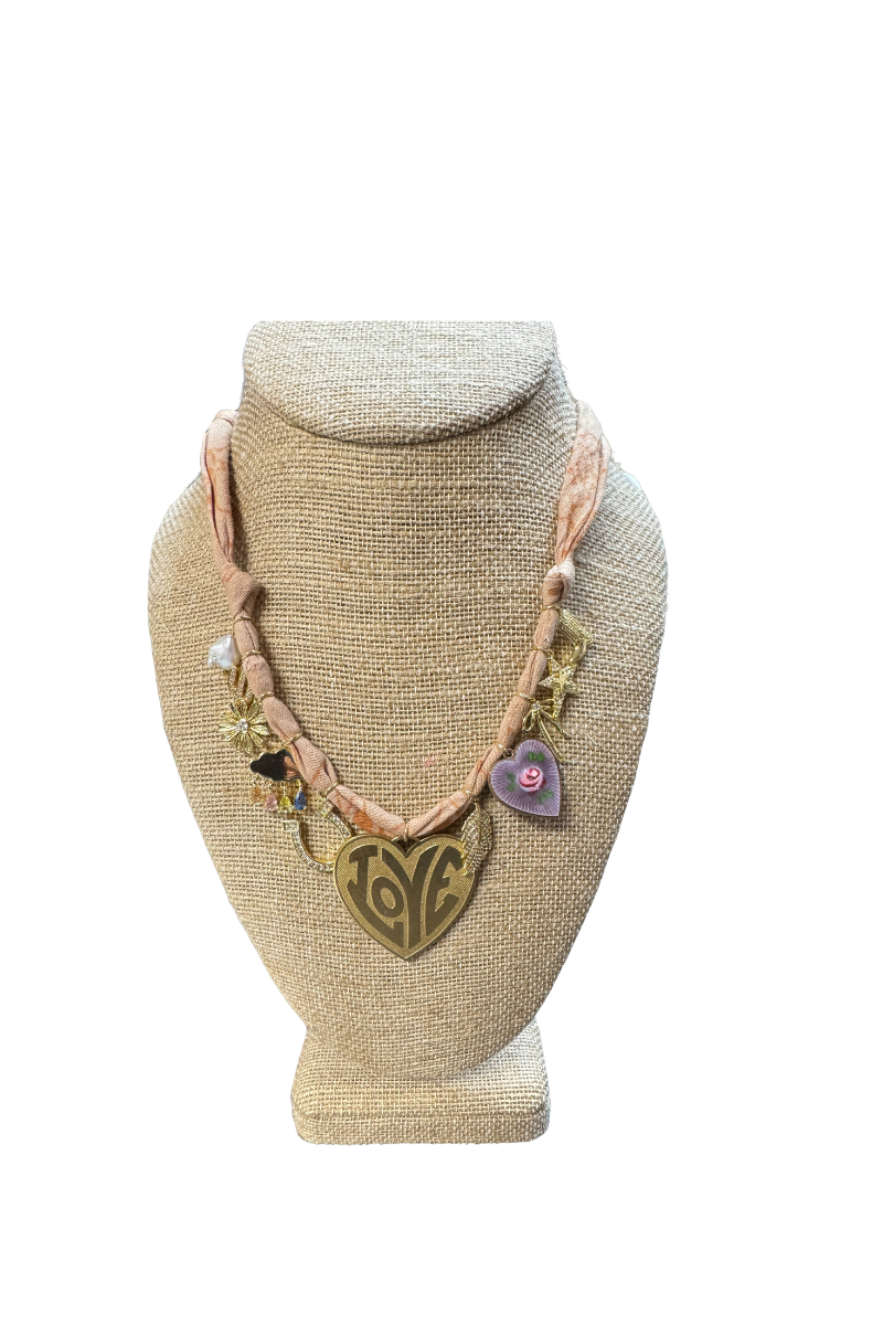 Mixed 11 Vintage Charms Bandana Necklace