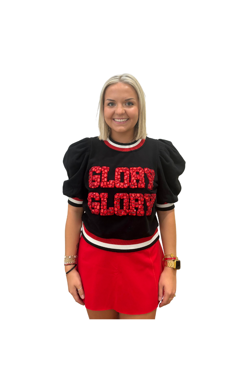 Licensed-Black Jewel 'Glory Glory' Poof Sleeve Top