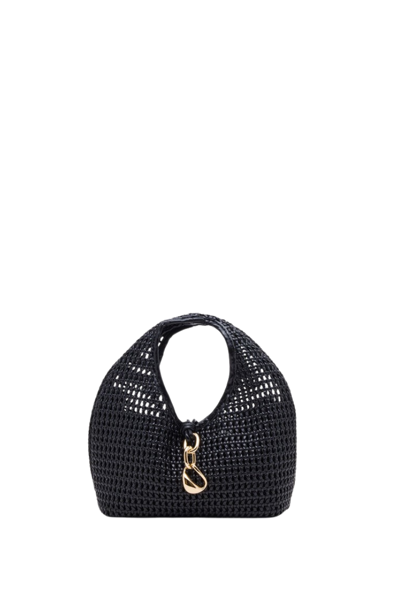 Dahlia Woven Handbag Black Woven Stella