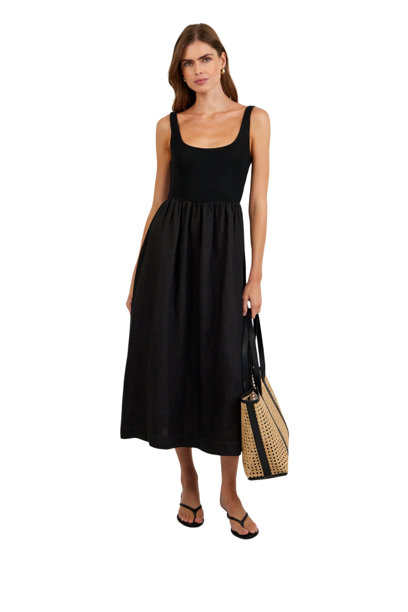 Sleeveless Knit Combo Dress