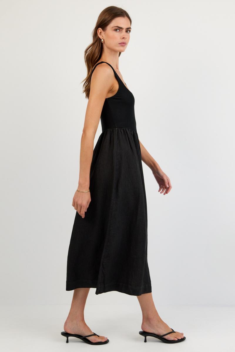 Sleeveless Knit Combo Dress