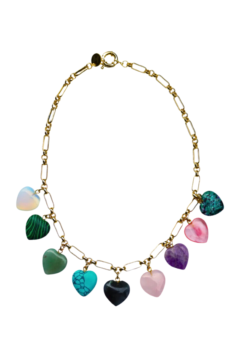 Semi Precious Heart Necklace