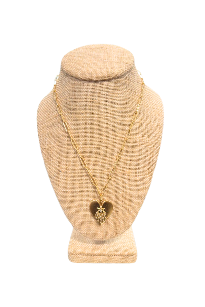 Long Link Halley's Heart Charm Necklace