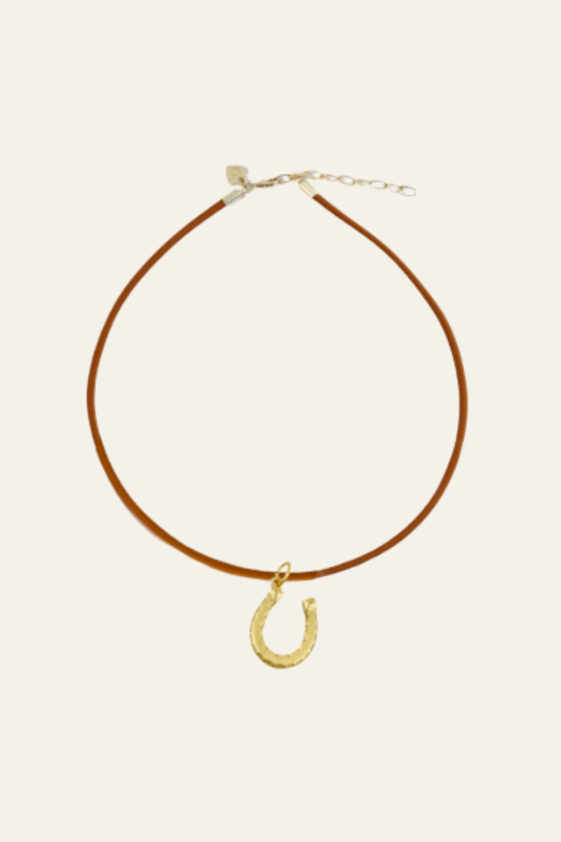 Hart - Copper Clasp Cord Necklace + Sm Fortuna Horseshoe