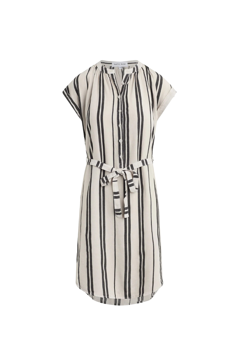 Belted Cap Sleeve Dress