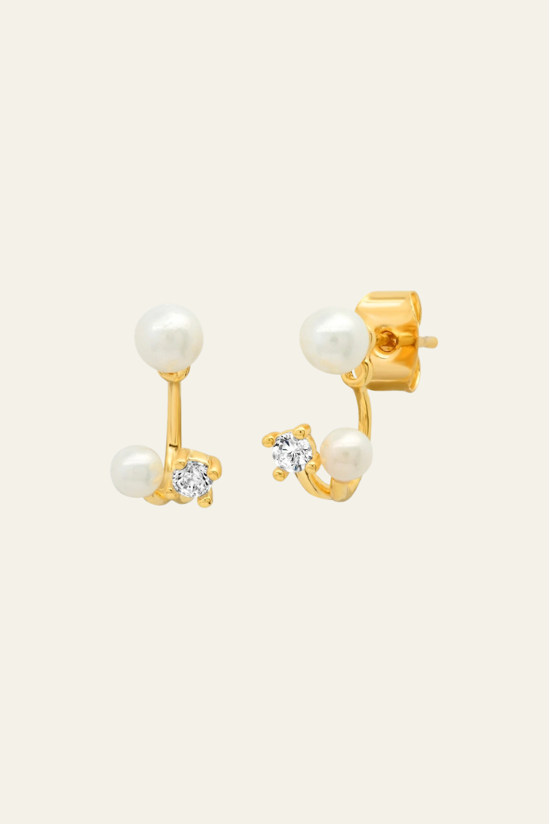 Double Pearl Ear Jacket