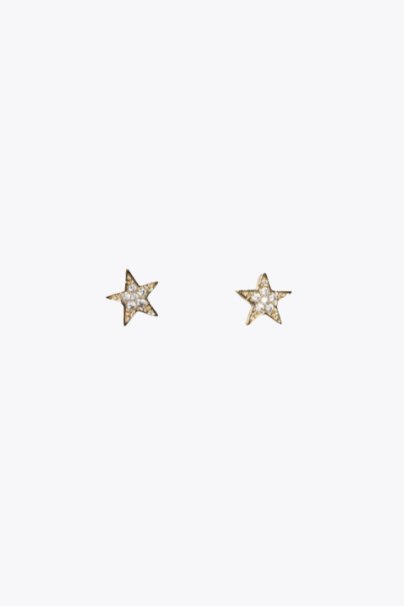 Cz Star Stud Earrings