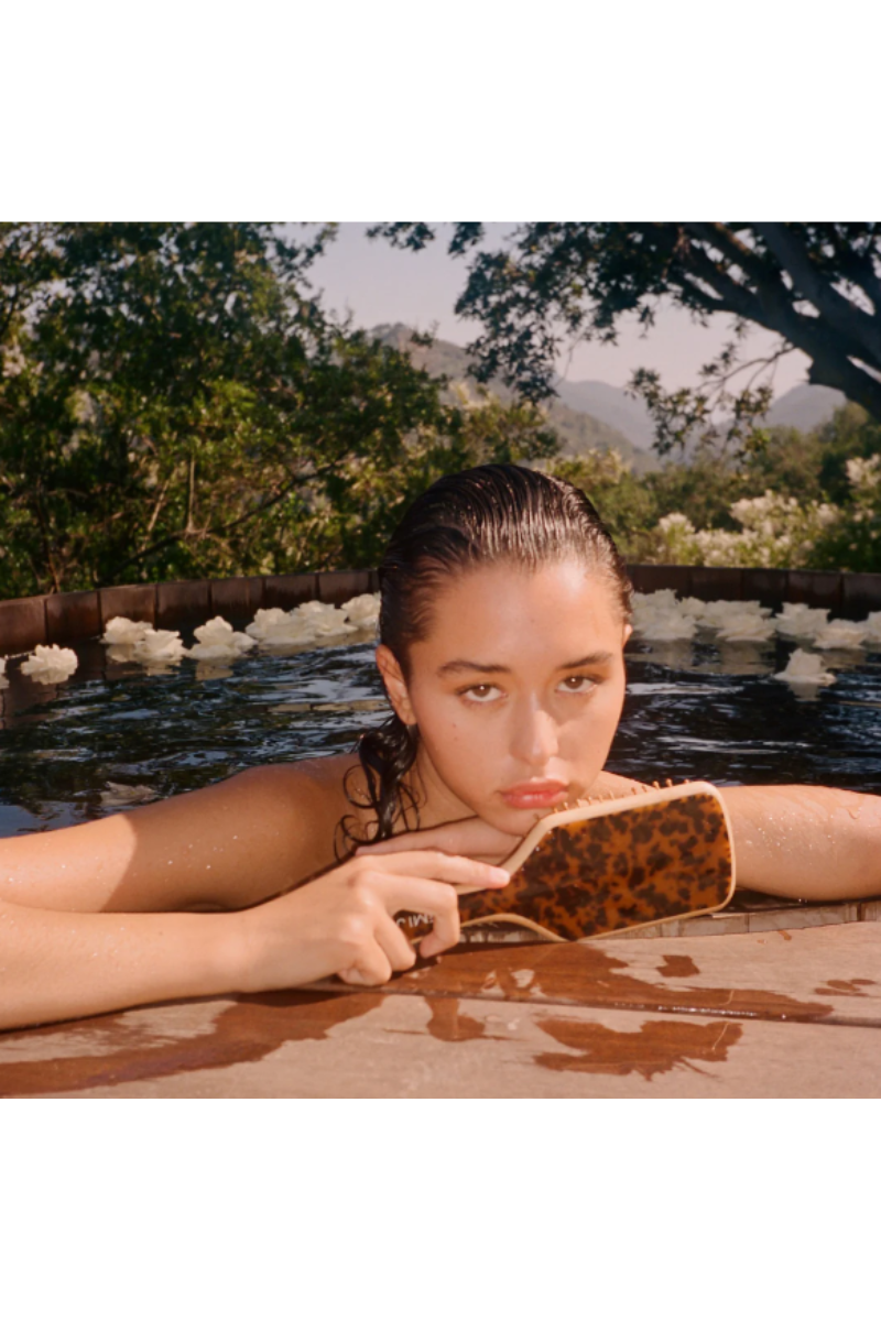 Bamboo Paddle Brush in Tortoise