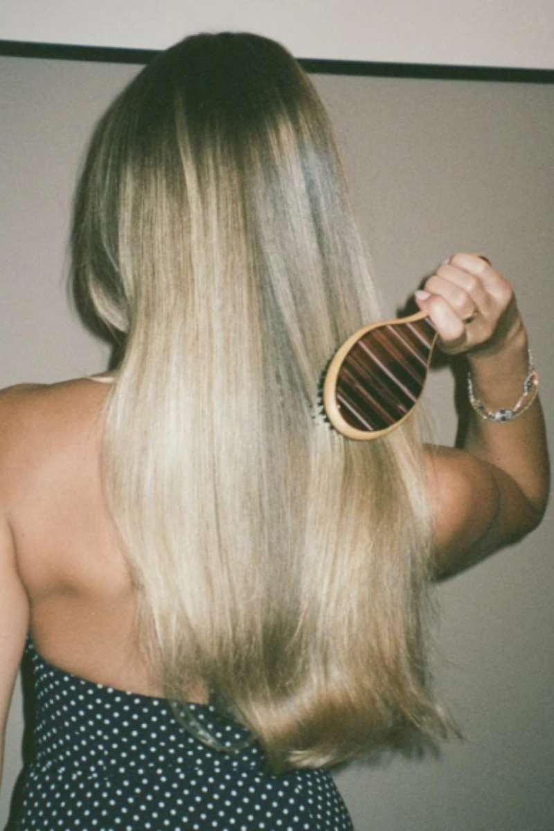 Flat Bamboo Hair Brush in Nightcap