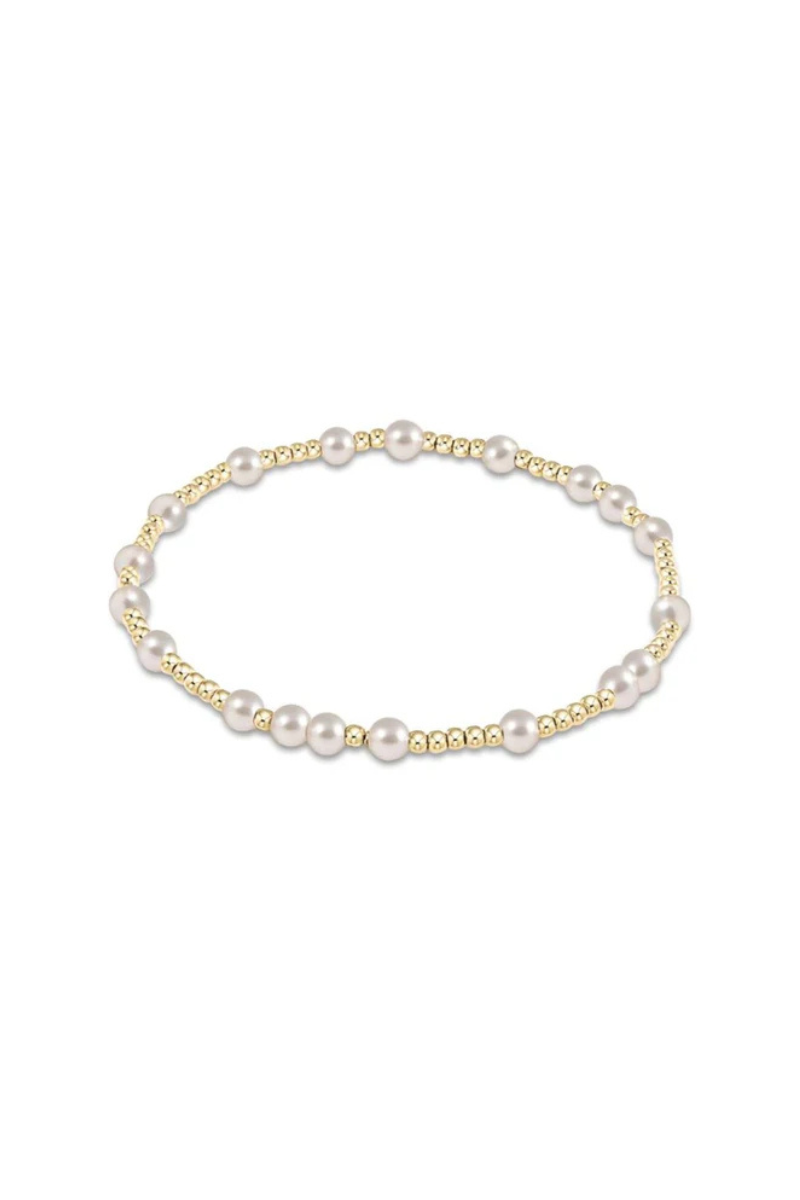 egirl Hope Unwritten 4mm Bead Bracelet - Pearl