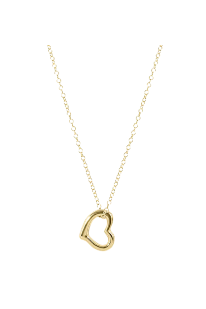 16" Necklace Gold - Love Gold Charm