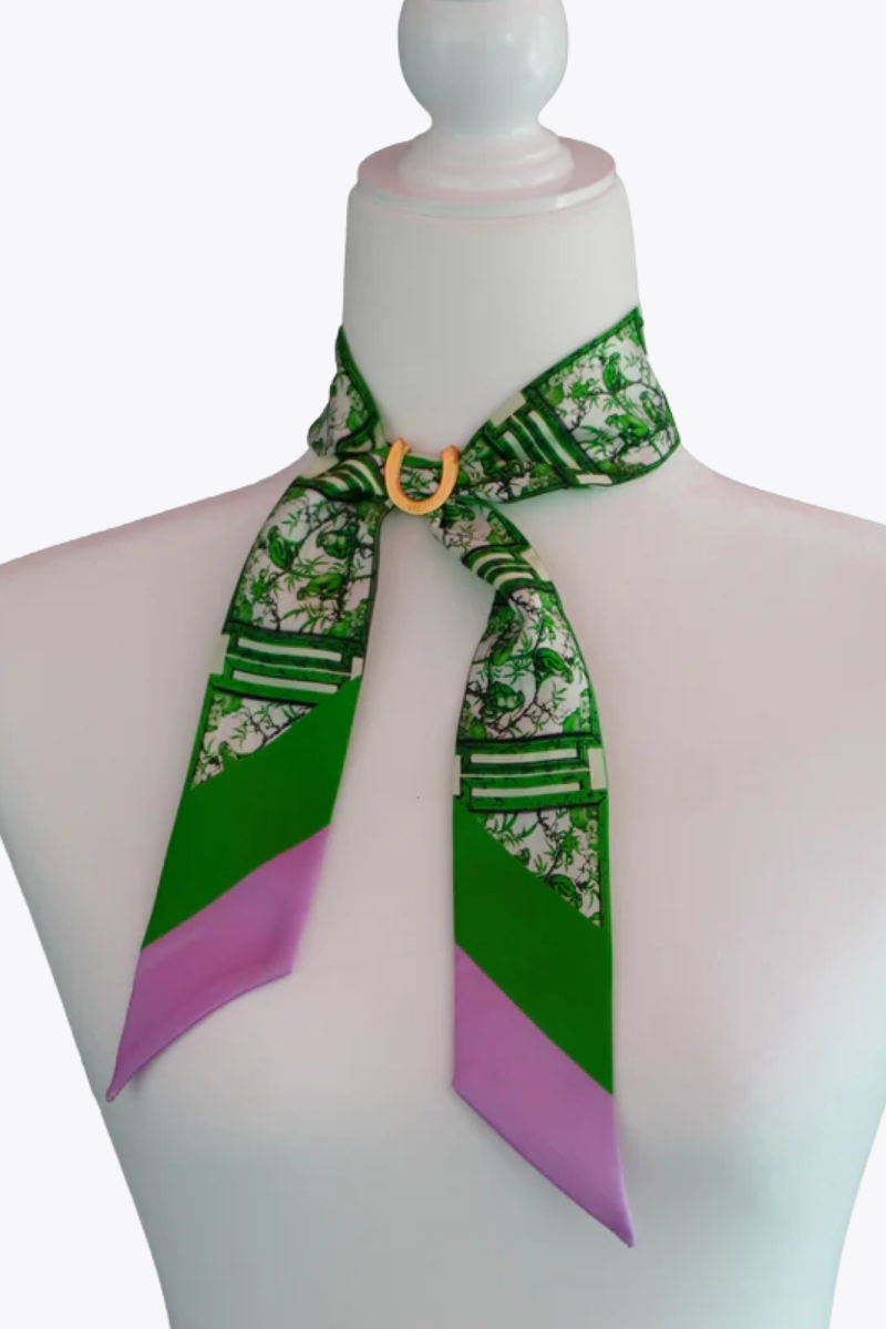 Chinoiserie Monkeys (Green) Twillionaire & Scarf Ring