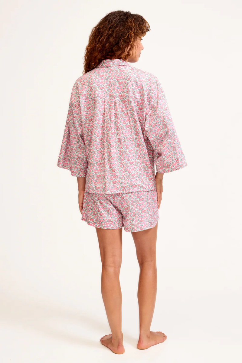 The Olivia Pima Short Set in Fleurs de Rose