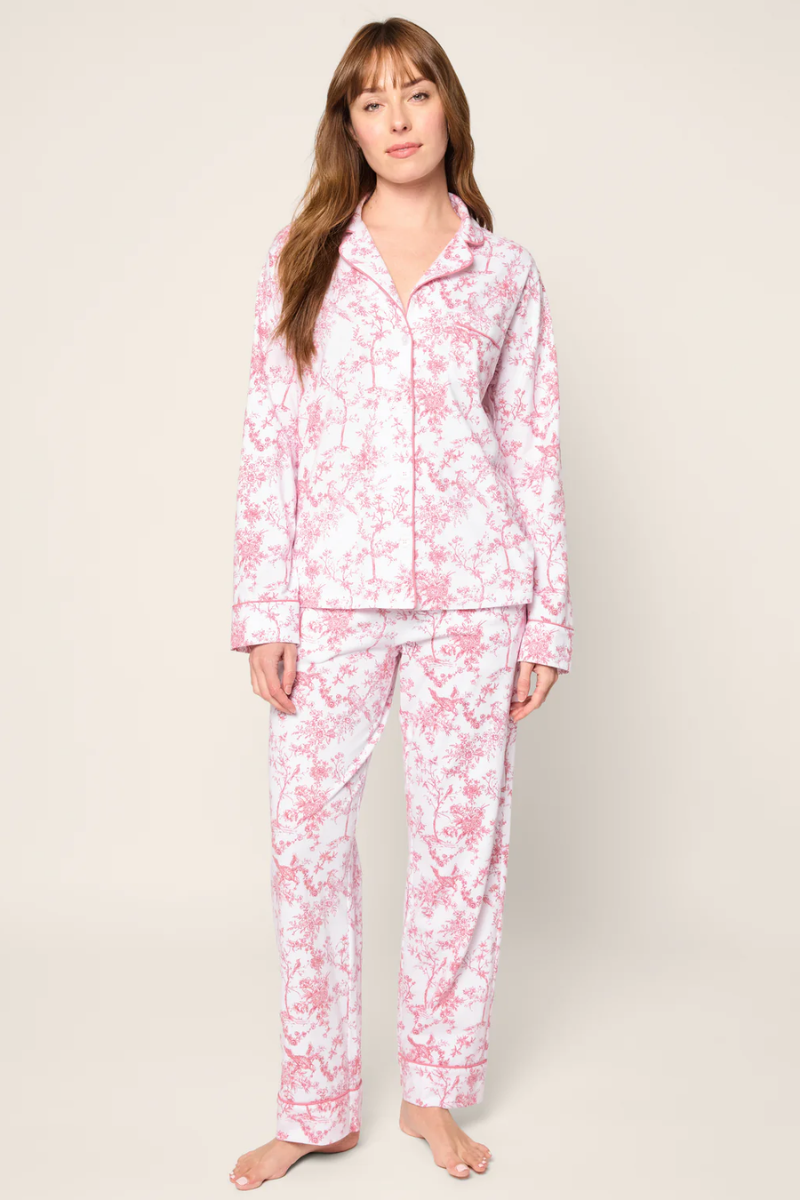 Women's Pima Pajama in Pink Timeless Toile