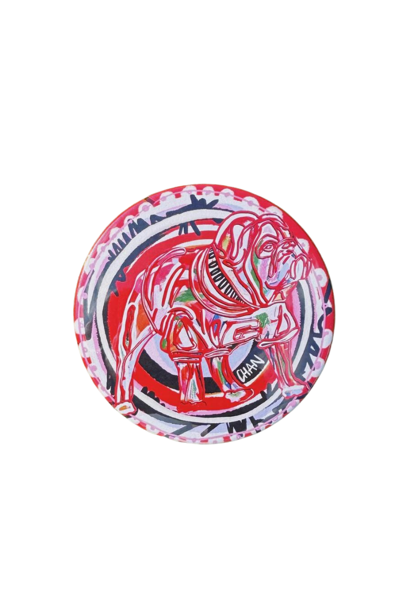 3" Abstract Dawg Button