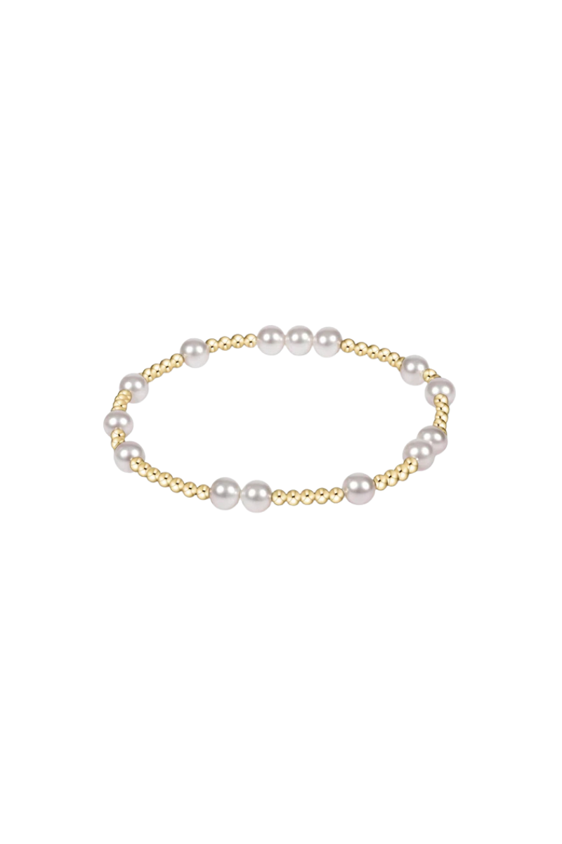 Hope Unwritten 6mm Bead Bracelet - Pearl