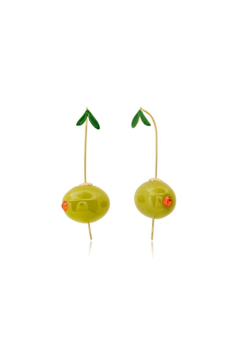 Resin Olive Earrings