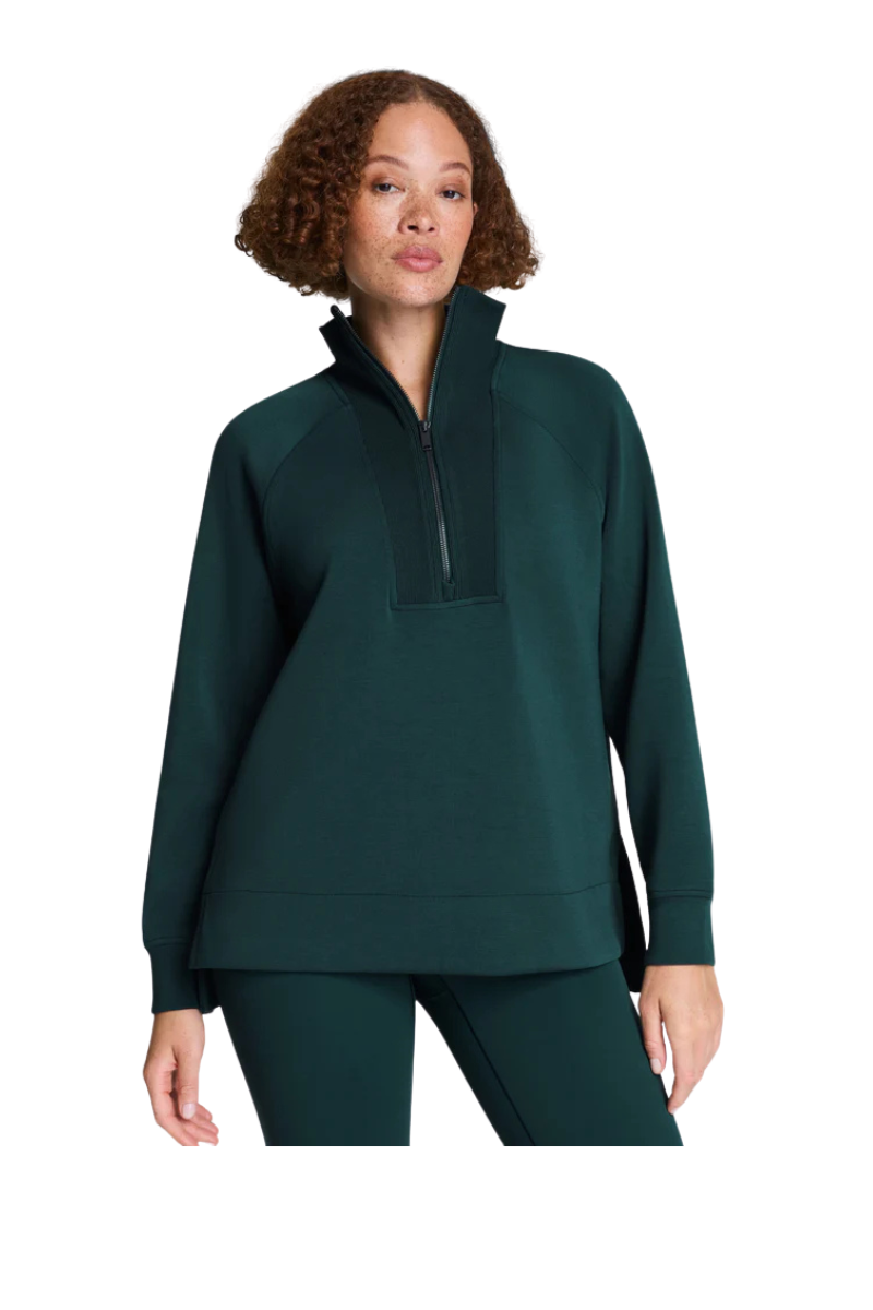 Brushed Half Zip Tunic