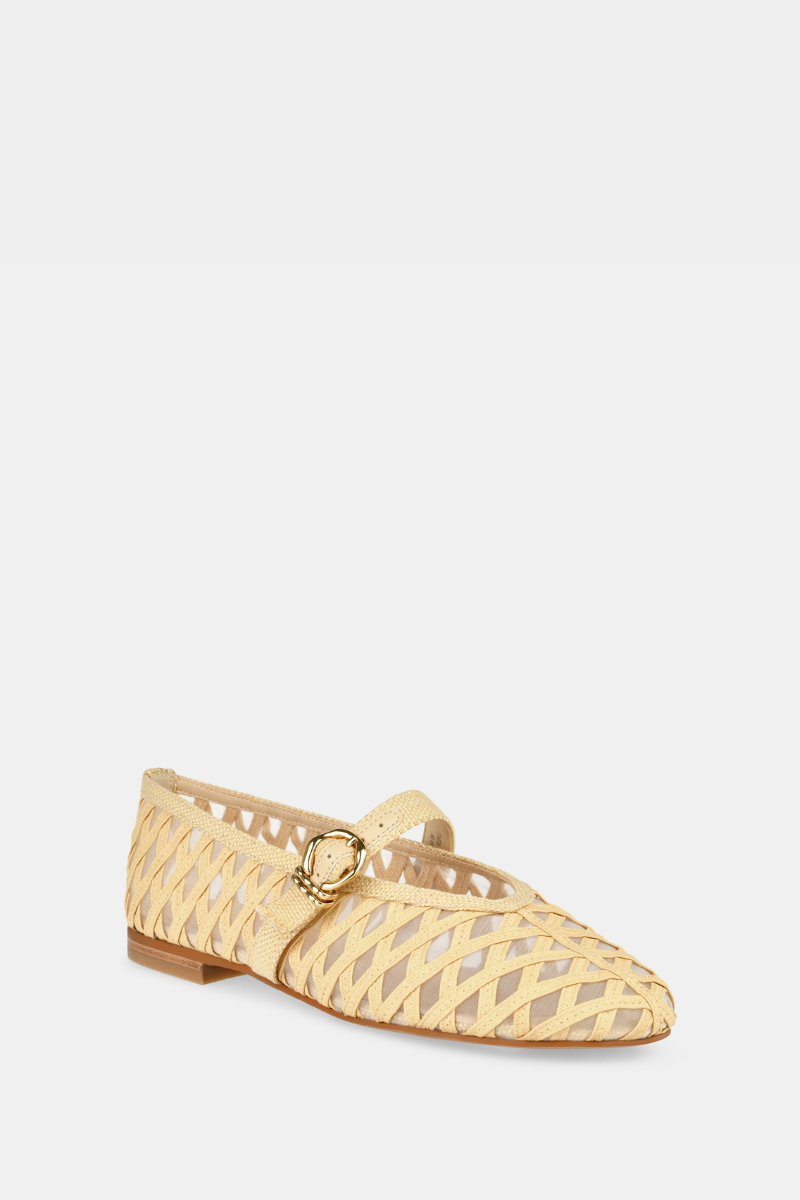 Bodey Ballet Flats Light Natural Raffia