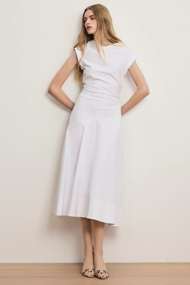 Lisette Cotton Poplin Midi Dress
