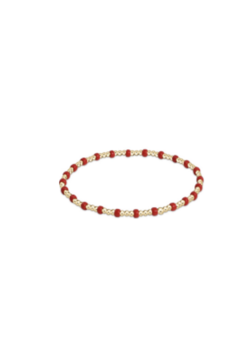 Gameday Hope Gold Sincerity Bracelet - Bright Red