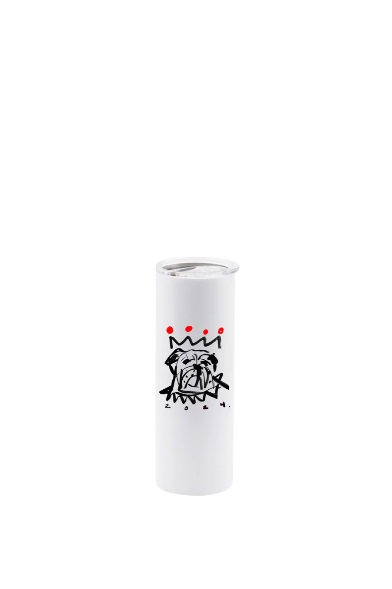 Red x Black Bulldog Skinny Travel Mug