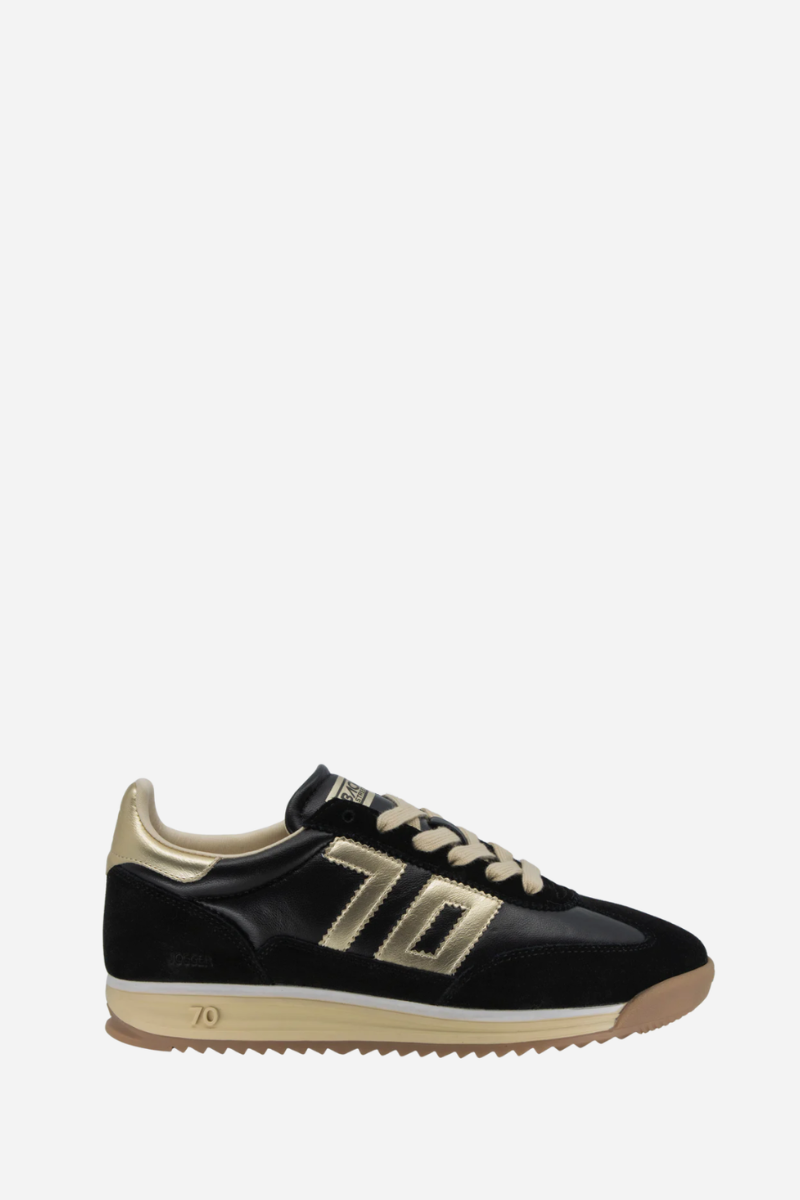 Back 70 Streetwear Jogger Sneaker Black and Gold