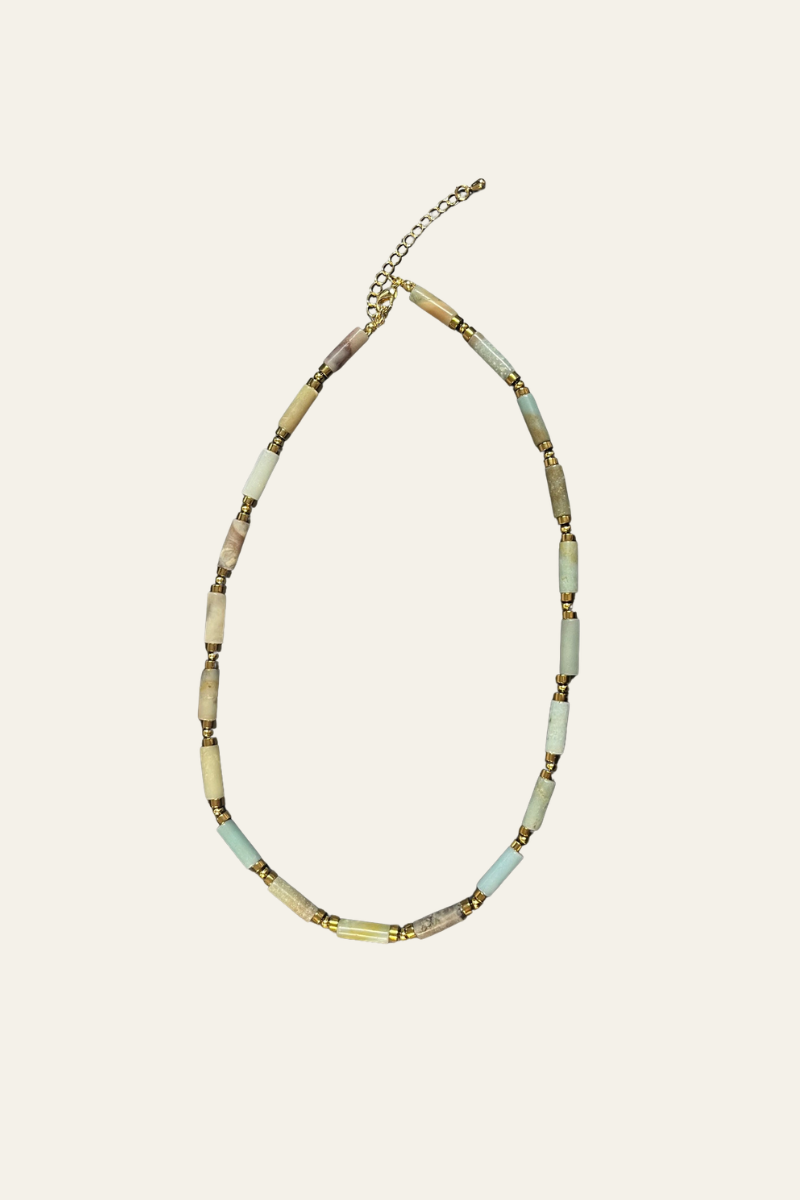 Oblong Amazonite Necklace 16"