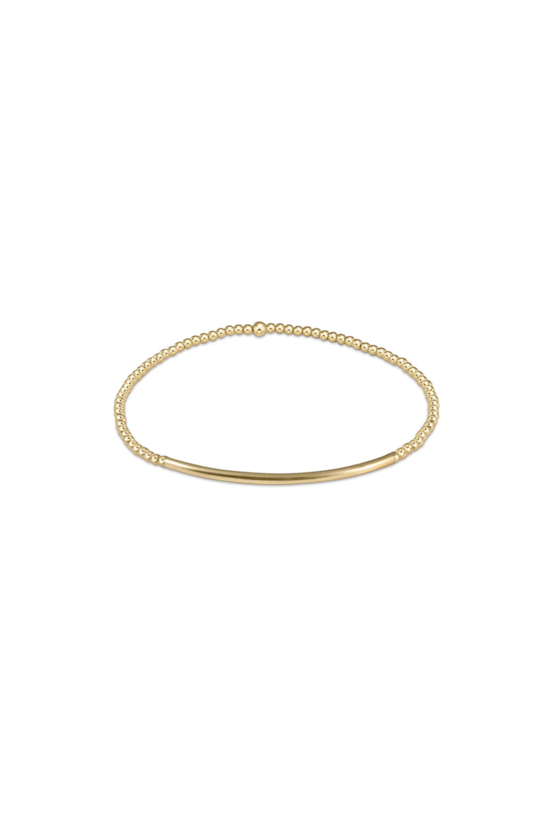 Classic Gold 2mm Bead Bracelet- Bliss Bar Gold