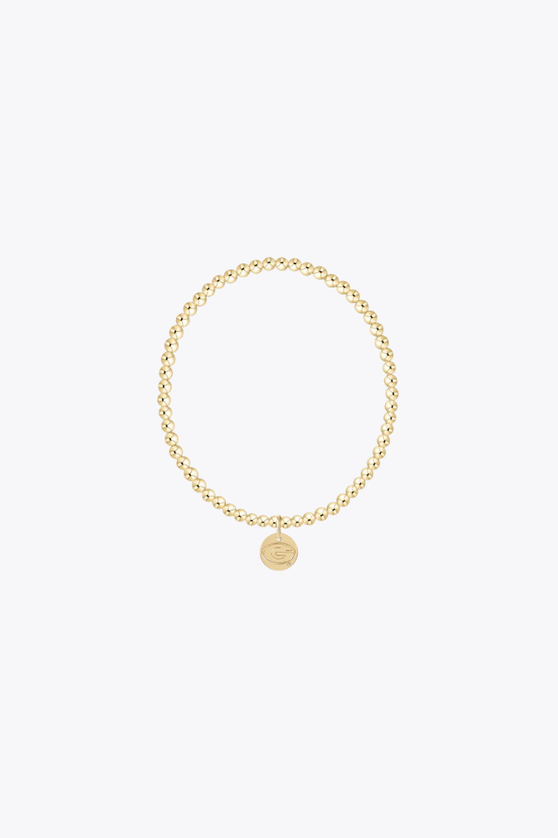 eCollegiate Classic Gold 3mm Bracelet - UGA Disc