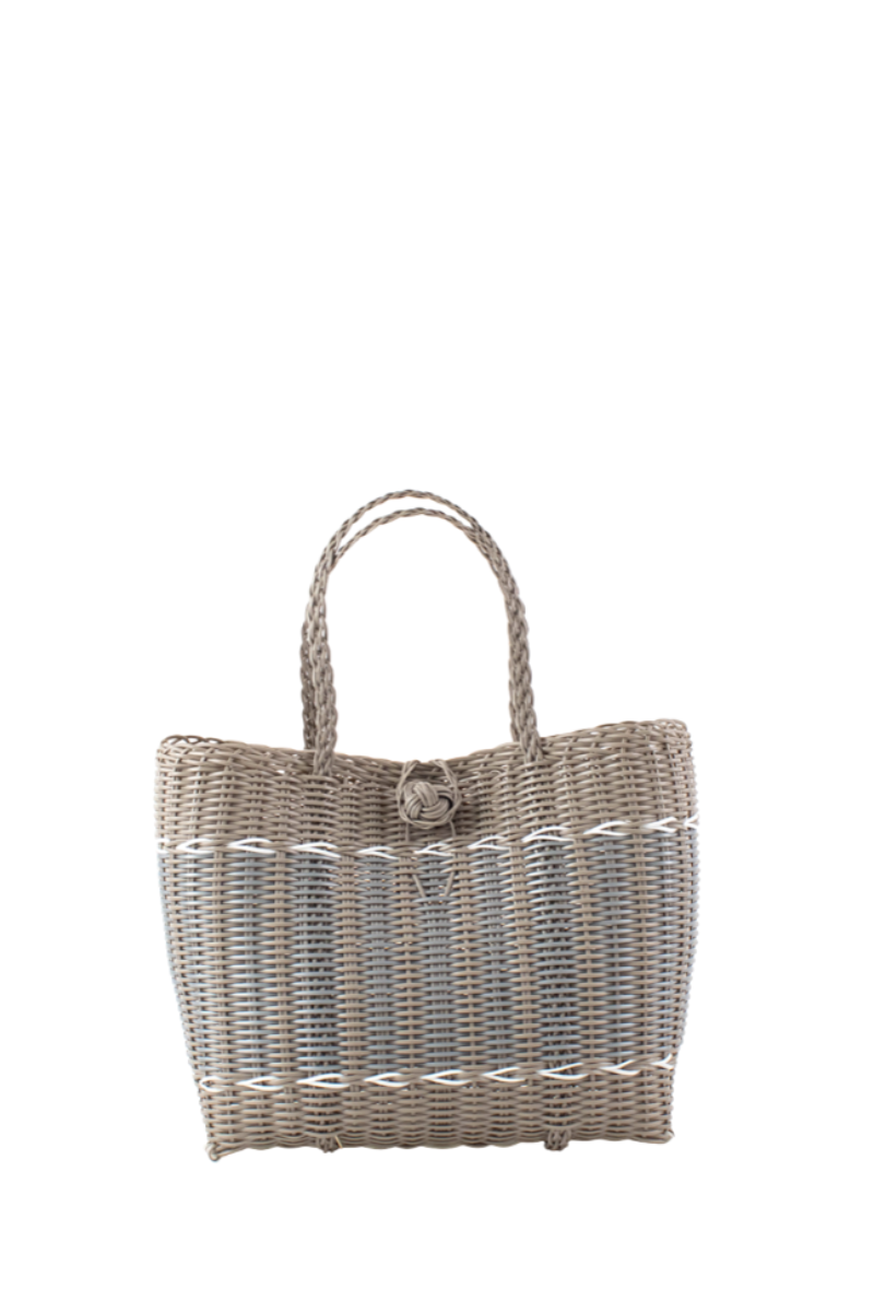 Extra Small,  Guadalupe - Putty + Silver Tote