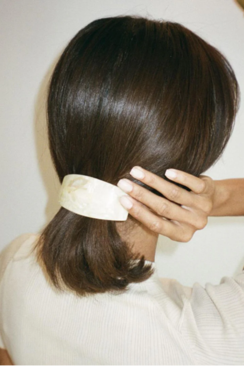 Ponytail Barette in Chantilly