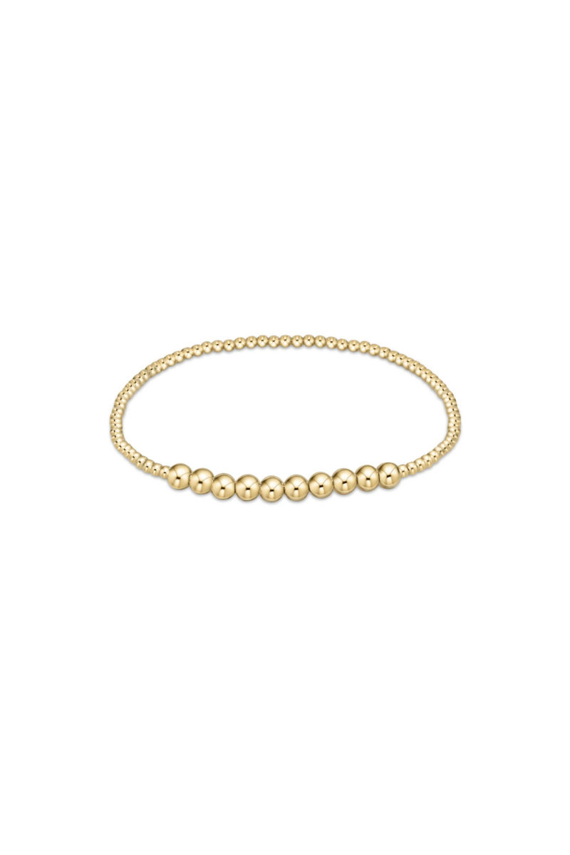 Classic Gold Beaded Bliss 2mm Bead Bracelet - 4mm Gold