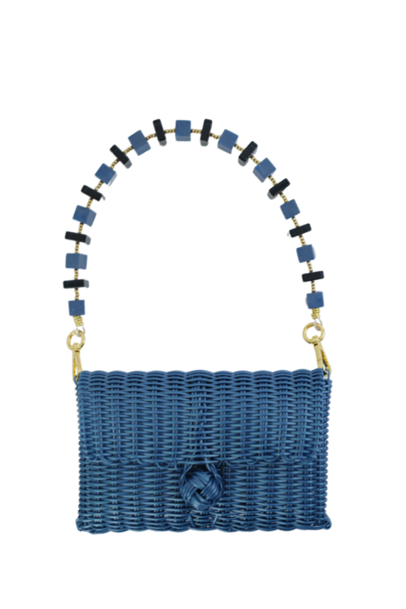 Pochette , Indigo Marble Cubes: Fog Blue