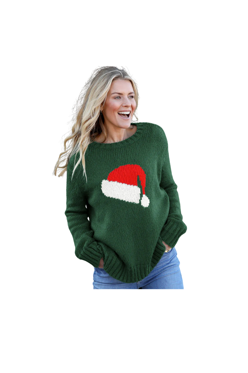 Santa Hat Crew Sweater