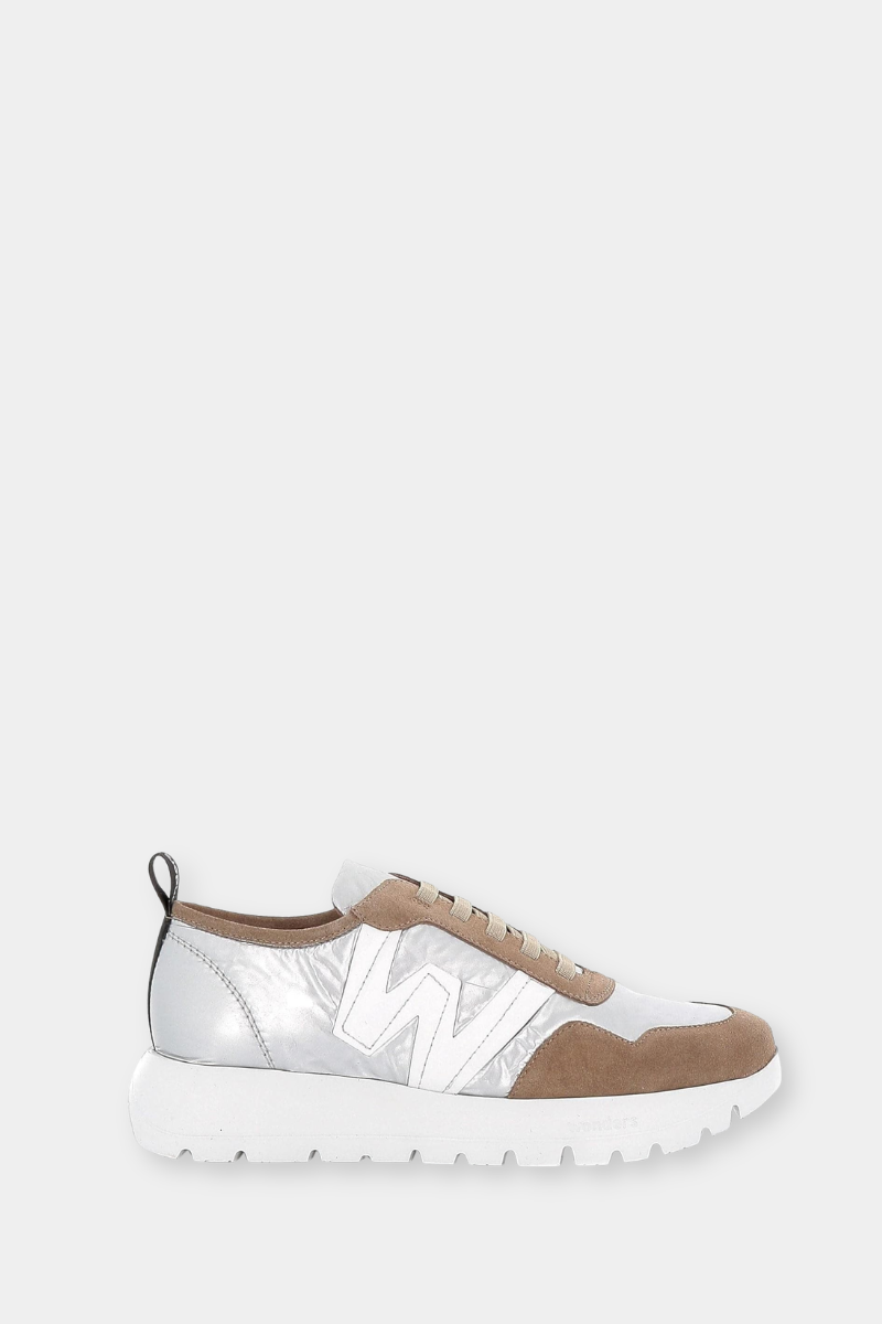 Trend Nylon Nacar Plata Sneaker