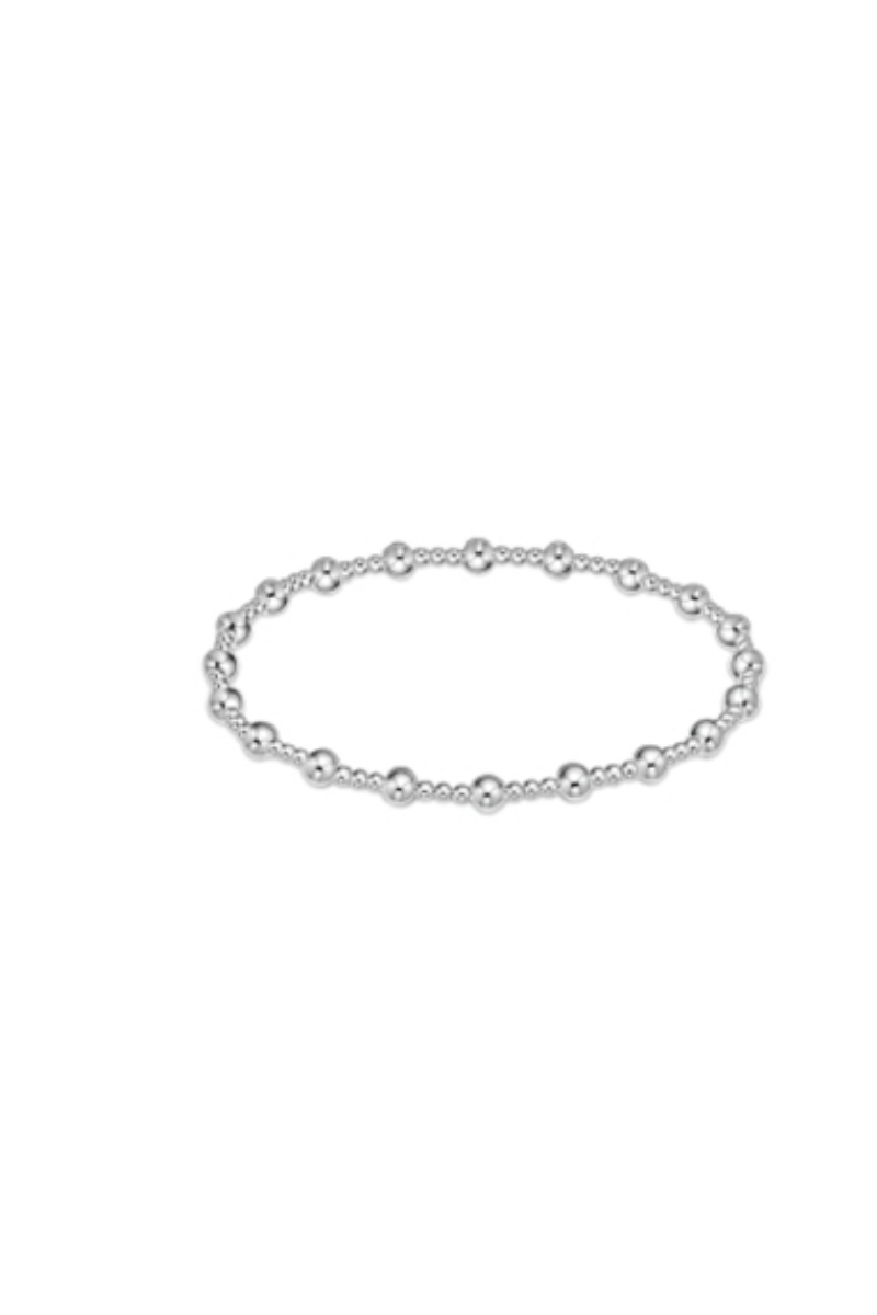 Classic Sincerity Pattern 4mm bead bracelet Sterling