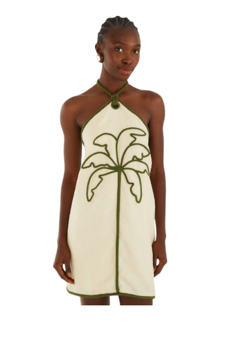 Sand Coconut Sleeveless Mini Dress