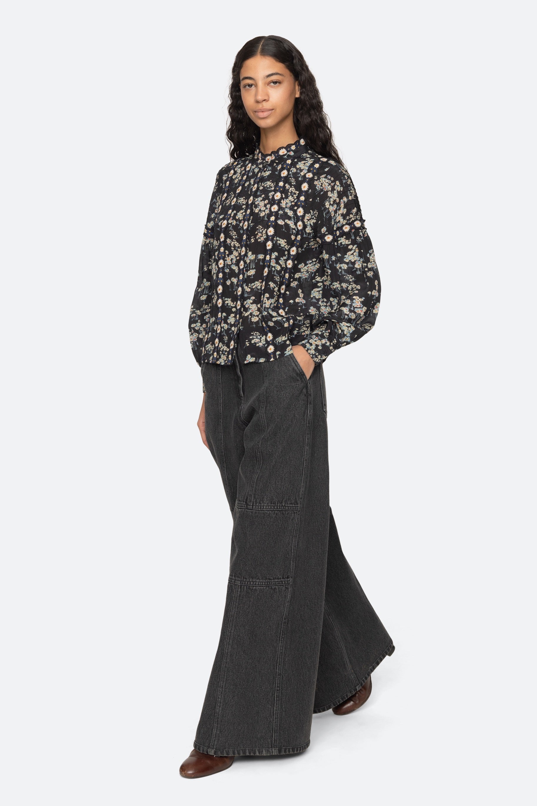 MONA PRINT L/SLV TOP (D1)