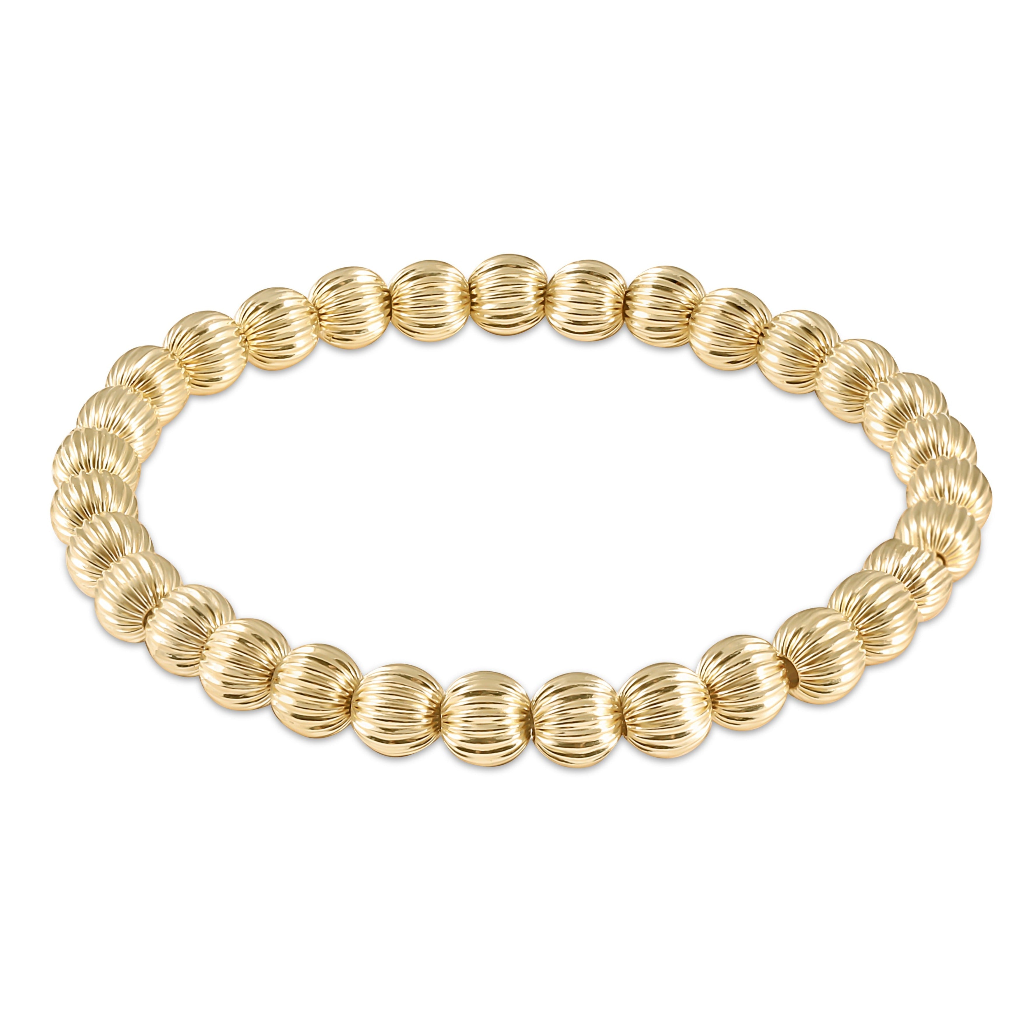 Hope Unwritten Dignity 6mm  Bead Bracelet - Gold