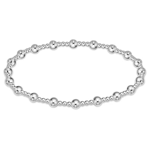 EXTENDS Classic Sincerity Pattern 4mm Bead Bracelet - Sterling