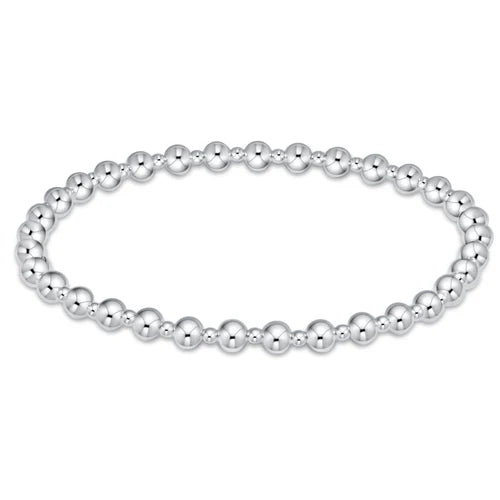 EXTENDS Classic Grateful Pattern 4mm Bead Bracelet - Sterling