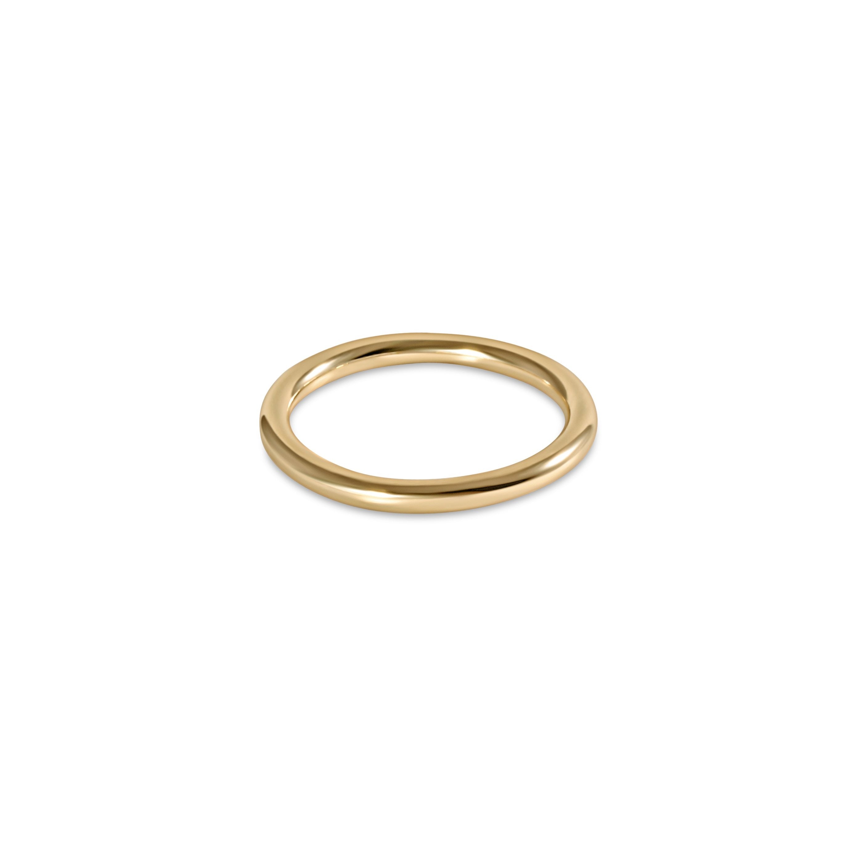 Classic Gold Thin Band Ring - Size 8